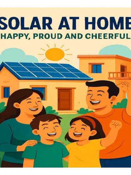 And this is the "after" picture. A home powered by the sun brings not just savings, but also happiness and pride. This is what energy independence looks like for your family.