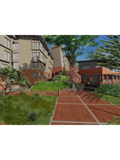 Our design for the institute minimized the use of retaining walls by grading the land into rolling mounds. This approach, combined with planting vetiver grass, helps stabilize the soil, manage water runoff, and create a more natural, flowing landscape.