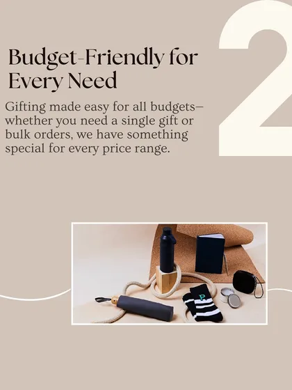 I make gifting easy for all budgets. This image showcases a collection of budget-friendly yet stylish items that can be combined for bulk orders without compromising on quality.