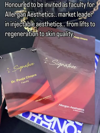 I am honored to be invited as faculty for Allergan Aesthetics, a global market leader in injectable treatments. This role allows me to share my knowledge on everything from non-surgical lifts and facial regeneration to improving overall skin quality with my peers.