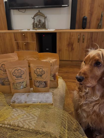 The full spread of delicious and healthy treats from Pawaffles.