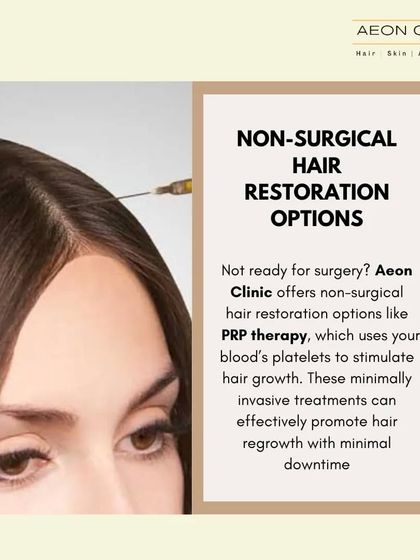 If you're not ready for surgery, PRP therapy is an excellent option. It uses your blood's platelets to naturally stimulate hair growth with minimal downtime.