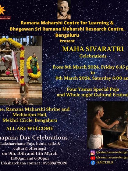 Ramana Maharshi Centre for Learning - Spiritual & Cultural Events Major Annual Festivals photo 11