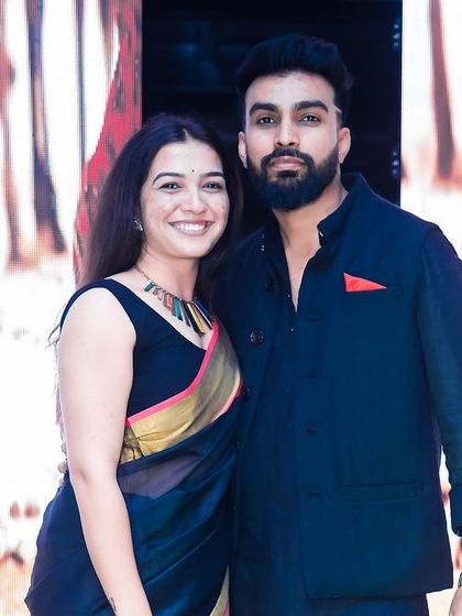 A picture with a guest at the Ethnic Day party. It's always great to connect with people who are enjoying the vibe and celebrating the theme.