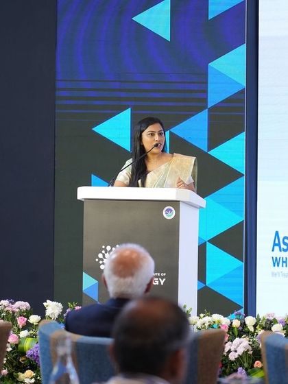 Addressing the audience at a healthcare industry event for Aster. I have experience hosting for diverse sectors, including healthcare and technology, and I am adept at handling specialized terminology with accuracy.