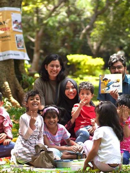 A happy group photo from our International Literacy Day celebration. It’s a beautiful snapshot of our diverse and growing community of young readers and their families.