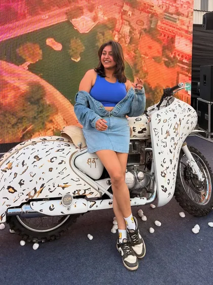 When I'm not on the mic, you might find me on a bike. This is my kind of therapy. It’s all part of my personality, a bit of a biker girl and a bit of a fashionista, bringing that unique energy to my events.