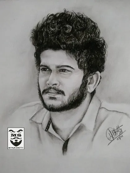 A charcoal sketch of my best friend. Art is personal, and creating portraits for the people closest to me is one of my favorite things to do.