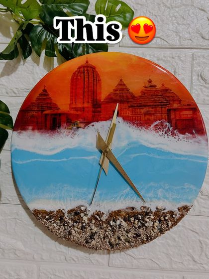 The final masterpiece. This photo shows the complete Jagannath Puri temple clock, a perfect blend of spiritual art and functional design.