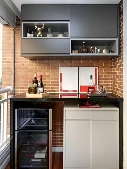 Dreaming in Colors & Textures - Modular Interiors & Room Renovation Home Bars & Crockery Units photo 3
