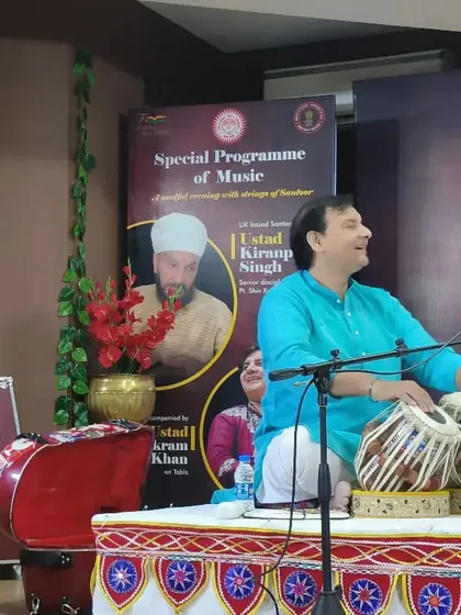 Enjoying the music during the concert in Chandigarh. The interplay between the santoor's delicate notes and the tabla's rhythm is always a delight.