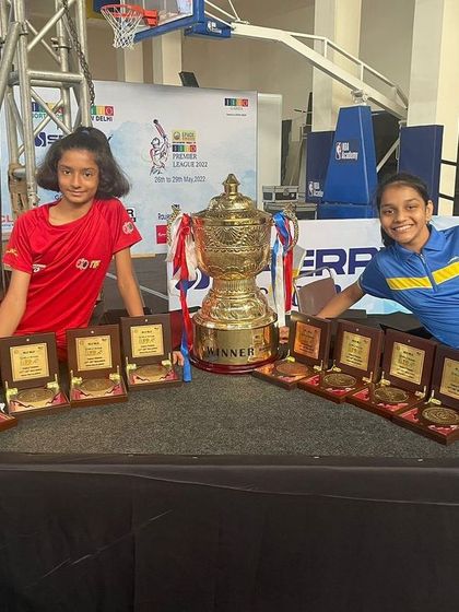 Preksha and Divisha with their impressive collection of medals from the JITO games.
