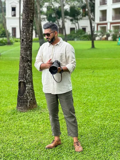 On location with my camera, always ready for the next perfect shot.