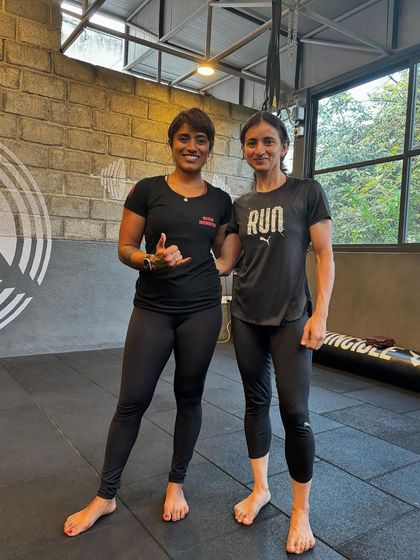 Posing with my amazing trainer after an incredible Animal Flow workshop. I'm always a student, constantly learning and growing.