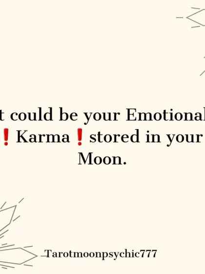 The root of these deep-seated emotional patterns could be the emotional karma stored in your Moon sign from past lives. Understanding this is the first step to healing.