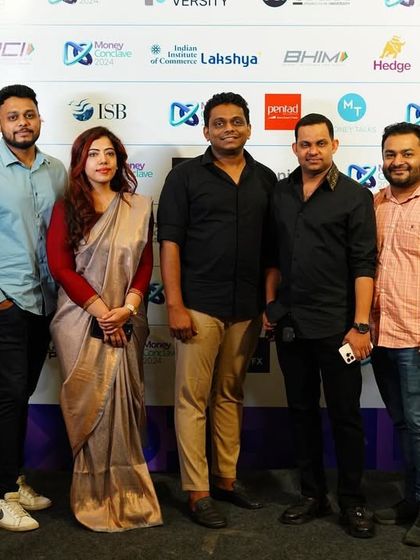 Posing with some of the brilliant minds at the Money Conclave event in Kochi. Events like these are fantastic for networking and idea exchange.