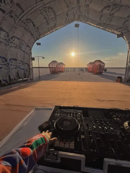 A truly memorable sunset set I played in the middle of the world’s largest salt desert, the Rann of Kutch. Curating the music for a dream wedding in such a surreal landscape was an absolute highlight.