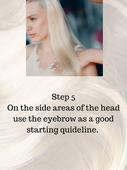 Step 5: For the side pieces, use your eyebrow as a starting guideline to ensure natural placement.