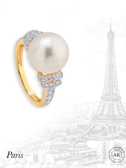 A love as timeless as Paris. This South Sea Pearl & Diamond Ring is designed for unforgettable moments. Featuring a rare, luminous pearl set in 18K gold and encircled by brilliant diamonds, it's a masterpiece of elegance.