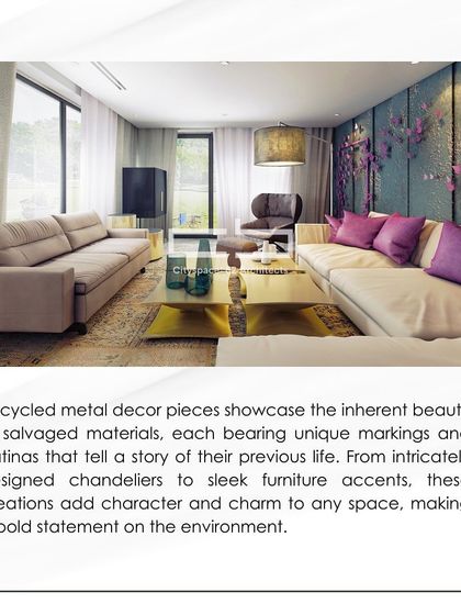 Recycled metal decor pieces tell a story of their previous life. From intricately designed chandeliers to sleek furniture accents, these creations add character and charm to any space, making a bold statement on the environment.