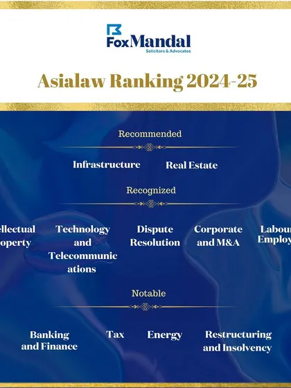 Asialaw has recognized our firm across 10 practice areas in its 2024-25 rankings, including Dispute Resolution, Restructuring, and Insolvency. These rankings, coupled with positive client feedback, validate our position as a distinguished firm for complex legal challenges.