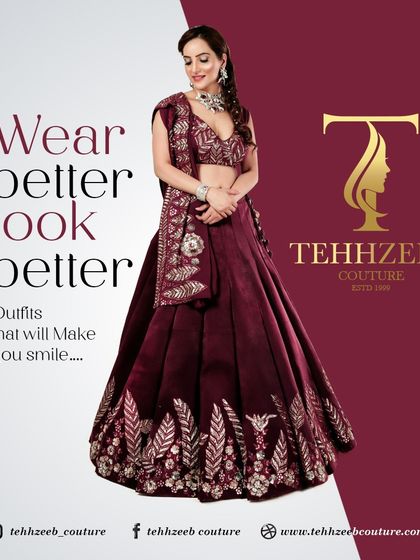 This deep wine-colored lehenga is a perfect example of timeless elegance. The rich fabric is enhanced with detailed embroidery along the border and on the blouse, making it an ideal choice for a bride or for attending a grand wedding reception.