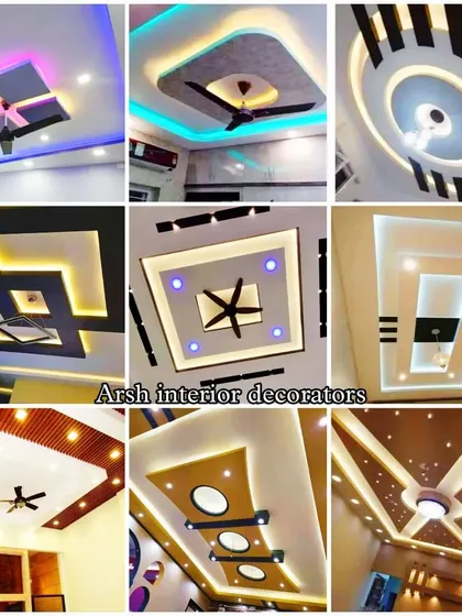 Here are some of my amazing false ceiling designs that incorporate fans. Notice the variety, from colorful and bold patterns to sleek and modern geometric layouts.