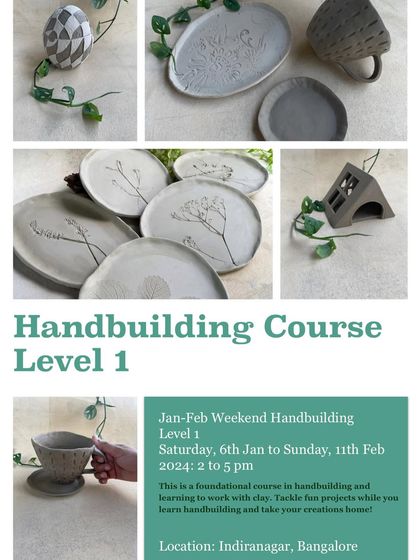 Our Jan-Feb weekend handbuilding course is open for registration. This is a foundational course where you'll tackle fun projects while learning to work with clay.