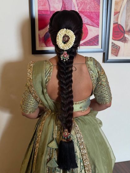 Bhavya Achar - Bridal & Occasion Styling Traditional South Indian Bridal Braids photo 28