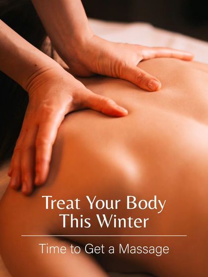 Treat your body this winter with a therapeutic massage. Our therapists use their hands to apply firm, targeted pressure to the back and shoulders, working out knots and easing muscle soreness.