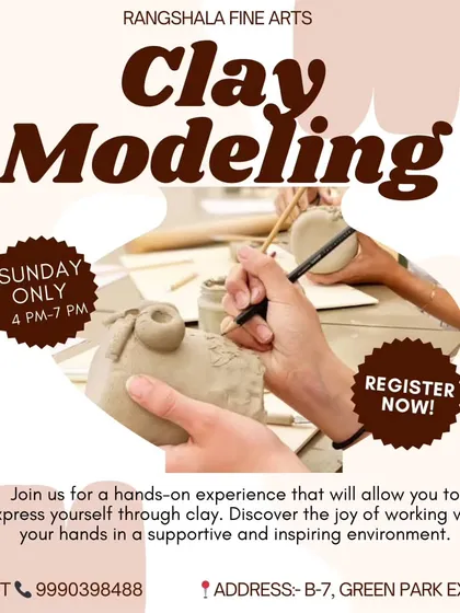 Join our hands-on clay modeling workshop. This is a great opportunity to get your hands dirty and discover the therapeutic joy of sculpture.