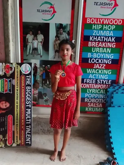 This talented student of mine also made it to the finals! We prepare our dancers for solo competition categories, helping them stand out.