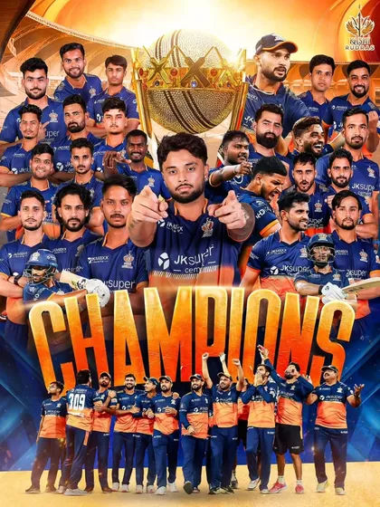Beyond single shots, I create powerful composite posters like this one for the UPT20 League champions, Kashi Rudras. It serves as a perfect memento for the team, celebrating every player who contributed to the victory.