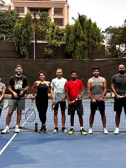A snapshot of one of our adult group classes. These sessions are perfect for players who want to improve their game while enjoying a social and energetic workout.