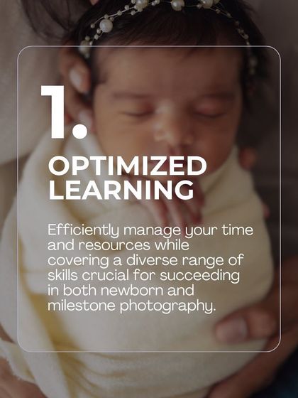 A photo demonstrating optimized learning by showing a perfectly executed newborn pose.
