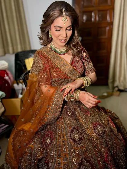 Another beautiful, unedited photo of my bride Ena. The soft waves in her hair complement the traditional yet modern feel of her look.