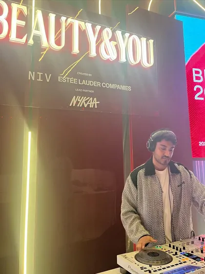 Playing a set for the Beauty & You awards, an event by Nykaa and Estee Lauder. It's always cool to provide the soundtrack for events that celebrate creativity and innovation.