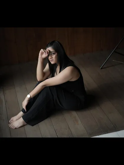 A more contemplative and artistic shot. This look would be perfect for a sad or emotional song.