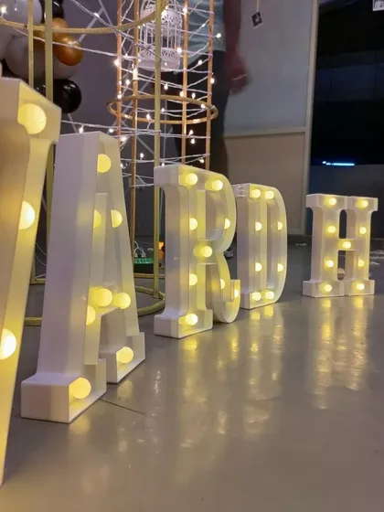Our light-up marquee letters are perfect for personalizing any event. Spell out names, ages, or special words to create a fantastic focal point and photo opportunity for birthdays, anniversaries, or corporate events.