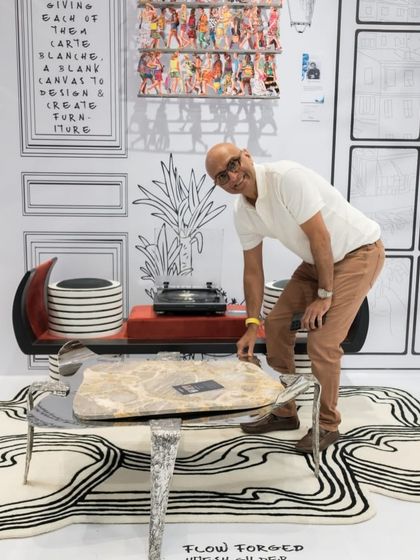 The legs of this table are hand-forged, making each piece a unique sculpture in itself.