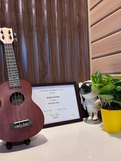 We are proud to be a certified music education center by The Music Teachers' Board. This recognition reflects our commitment to providing high-quality instruction and upholding professional standards.