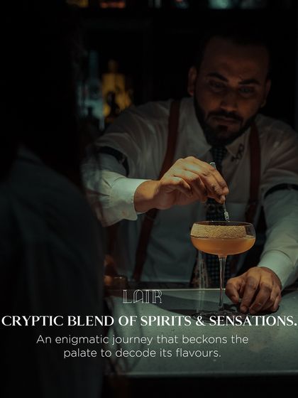 A cryptic blend of spirits and sensations. We see it as an enigmatic journey that beckons the palate to decode its flavours, and our bartenders are your guides.