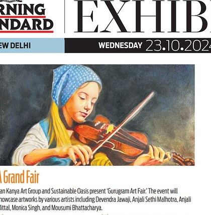 An article in The Morning Standard announcing the "Grand Fair." I was happy to be listed among the participating artists for this event.
