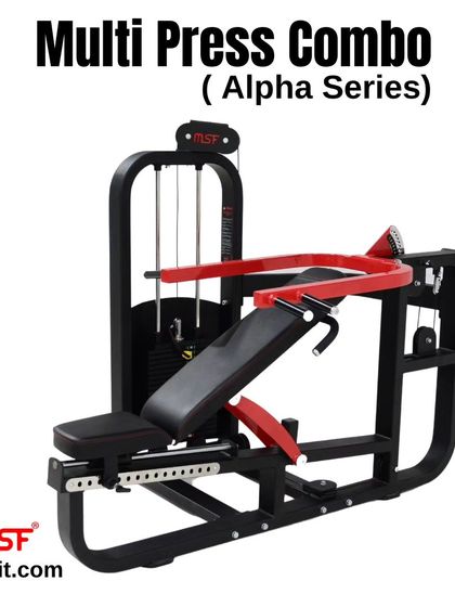 A studio shot of the Multi-Press Combo in the incline press position.