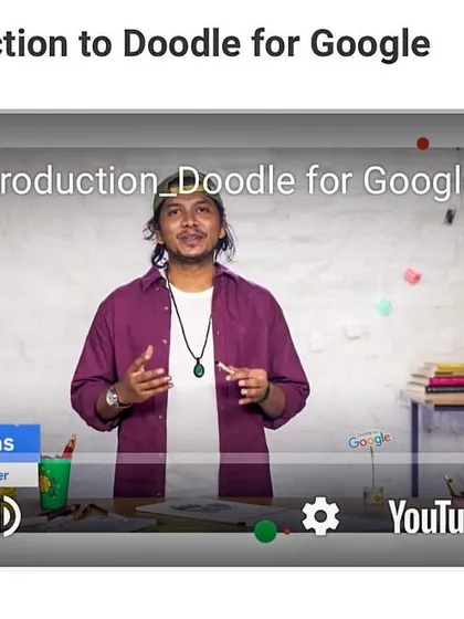 This is from the "Introduction to Doodle for Google" video I created. My message is that stereotypes can be broken, and it's the connection you create with your art that truly matters.