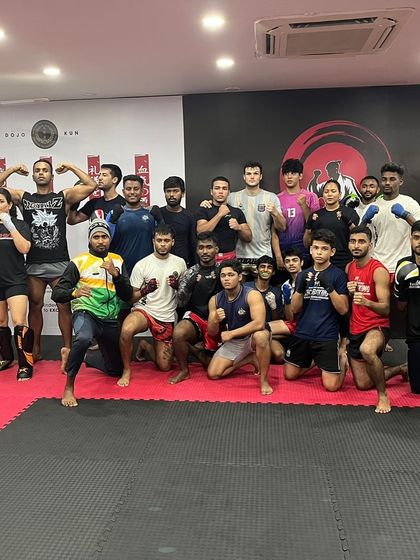 Another angle of our packed class, with everyone ready to give their all.