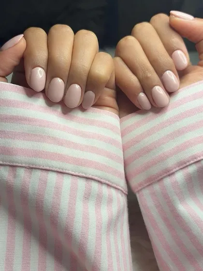 There's no such thing as too much pink! A simple, clean, baby pink manicure.