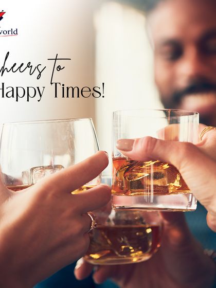 Cheers to Happy Times! This image of friends toasting with whiskey glasses celebrates the joy and connection that our services help to create.
