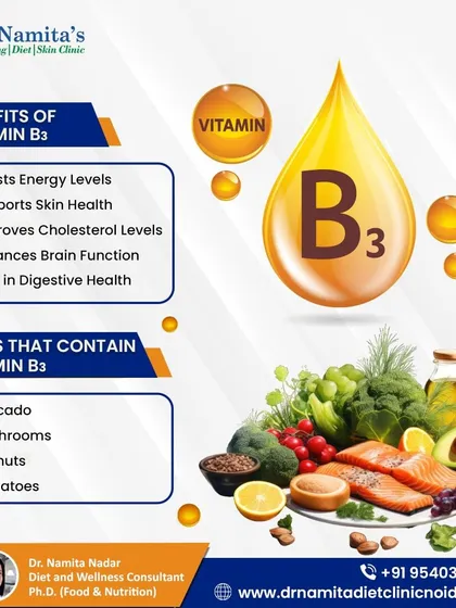 Vitamin B3 is a powerhouse nutrient that boosts energy levels, supports skin health, and aids digestion. Find it in foods like avocado, mushrooms, and peanuts.