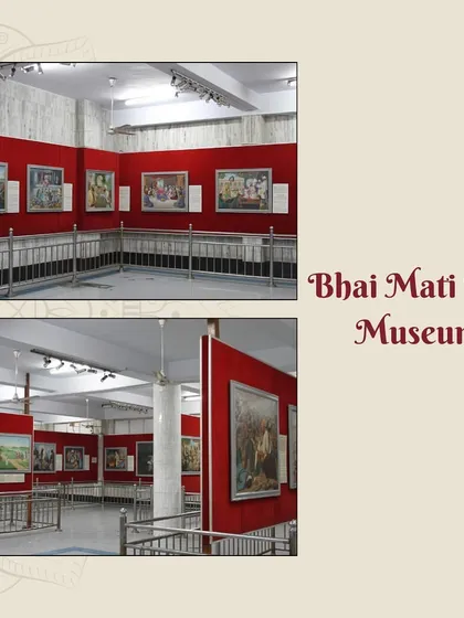 Interior views of the Bhai Mati Das Museum, located within the Gurudwara Sisganj Sahib complex. My book analyzes the collection of modern historical paintings in this museum, exploring how they construct and disseminate narratives of the Sikh past.
